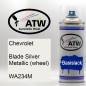 Preview: Chevrolet, Blade Silver Metallic (wheel), WA234M: 400ml Sprühdose, von ATW Autoteile West.